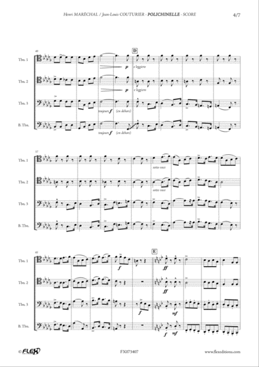Polichinelle Trombone scores gallery preview page 4