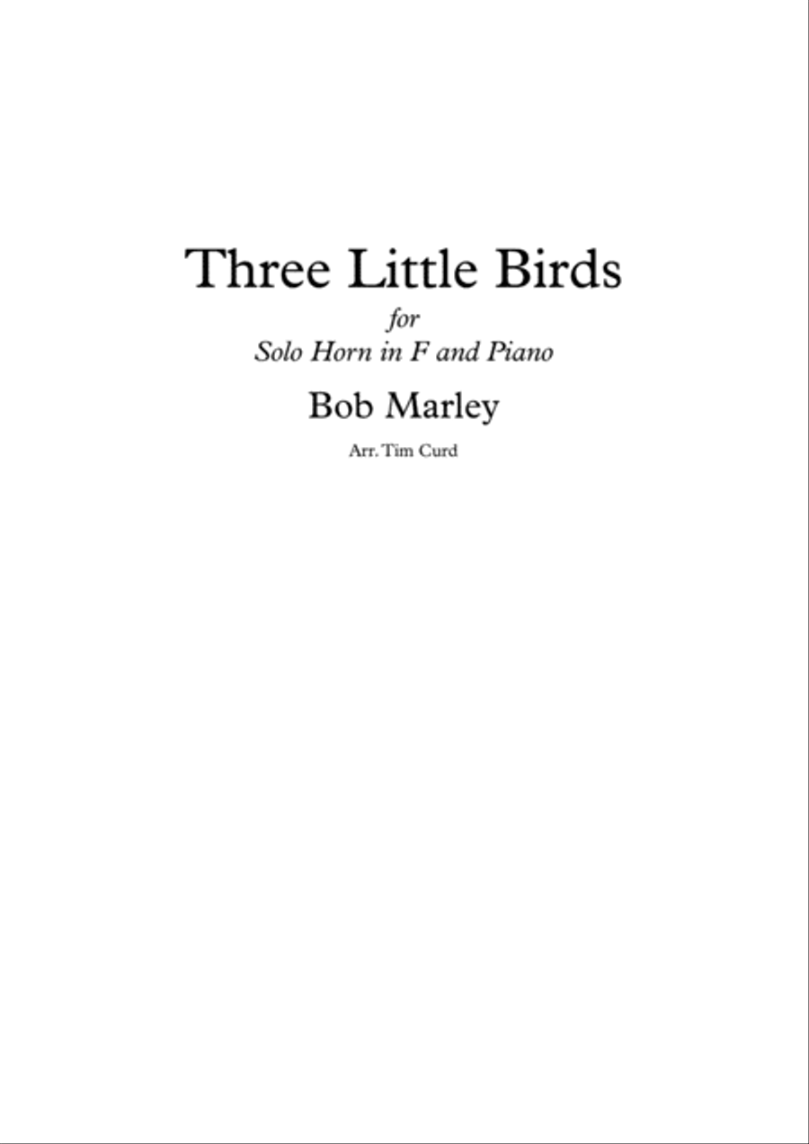Three Little Birds Horn scores gallery preview page 1