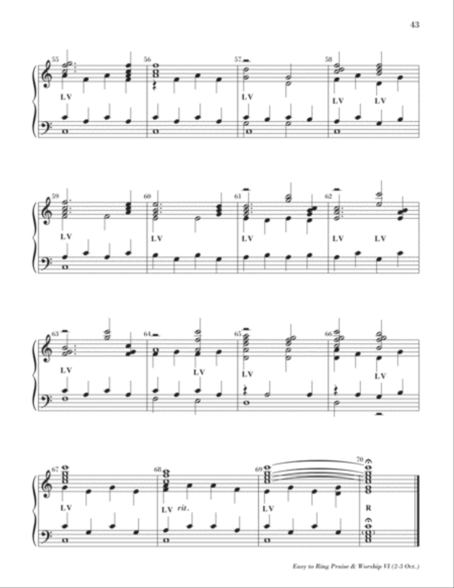 Easy to Ring Praise and Worship 3-Octaves scores gallery preview page 46