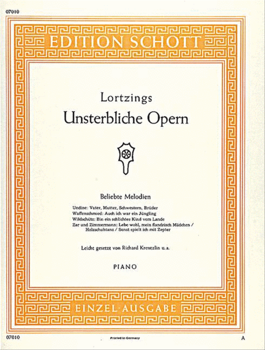 Lortzing's Immortal Operas Piano Solo scores gallery preview page 1