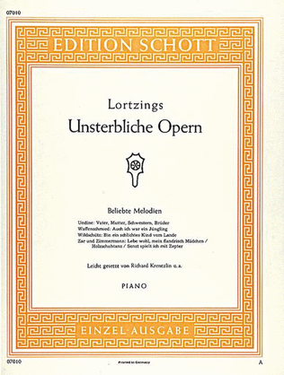 Book cover for Lortzing's Immortal Operas