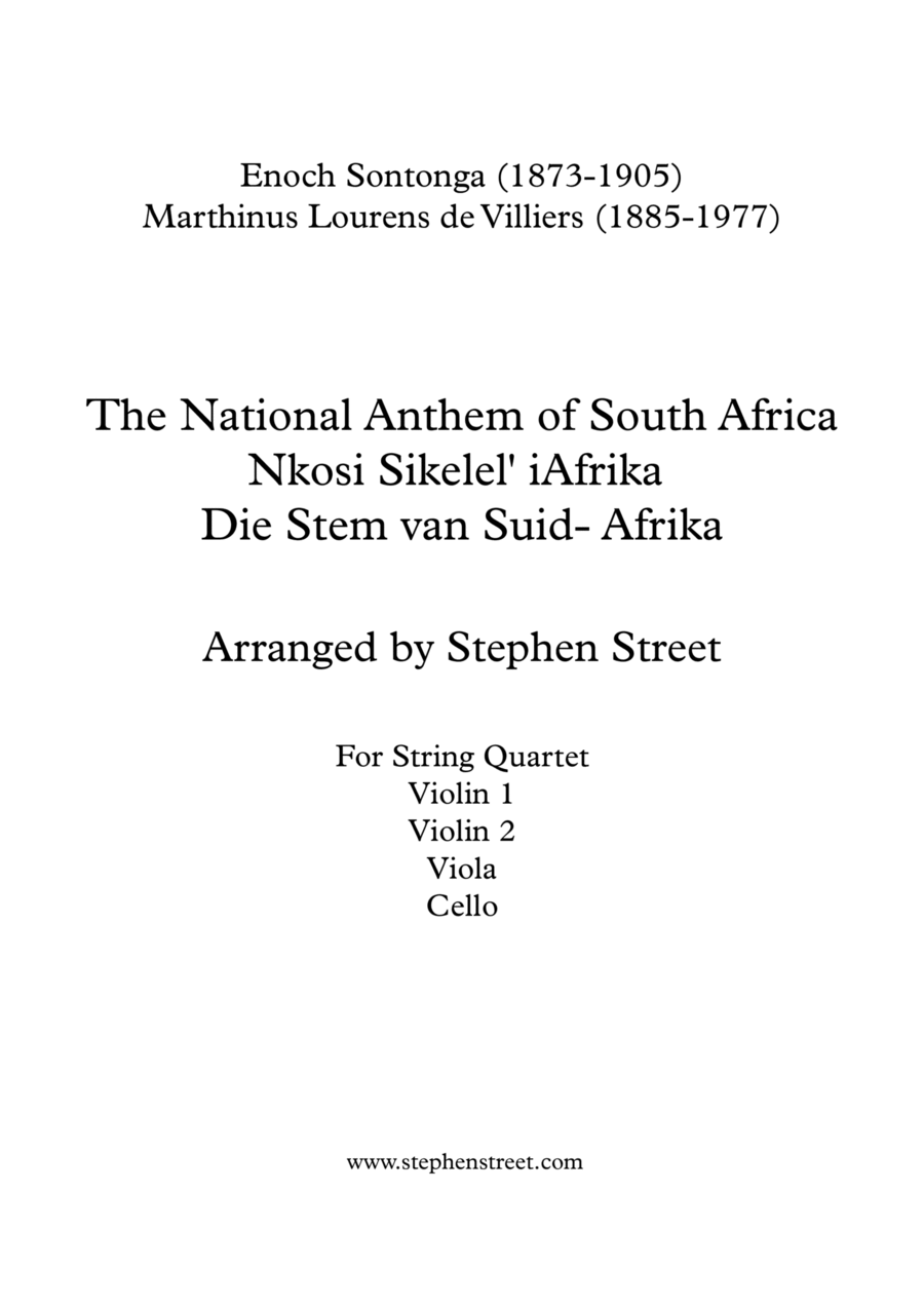 Book cover for The National Anthem of South Africa, Nkosi Sikelel' iAfrika String Quartet