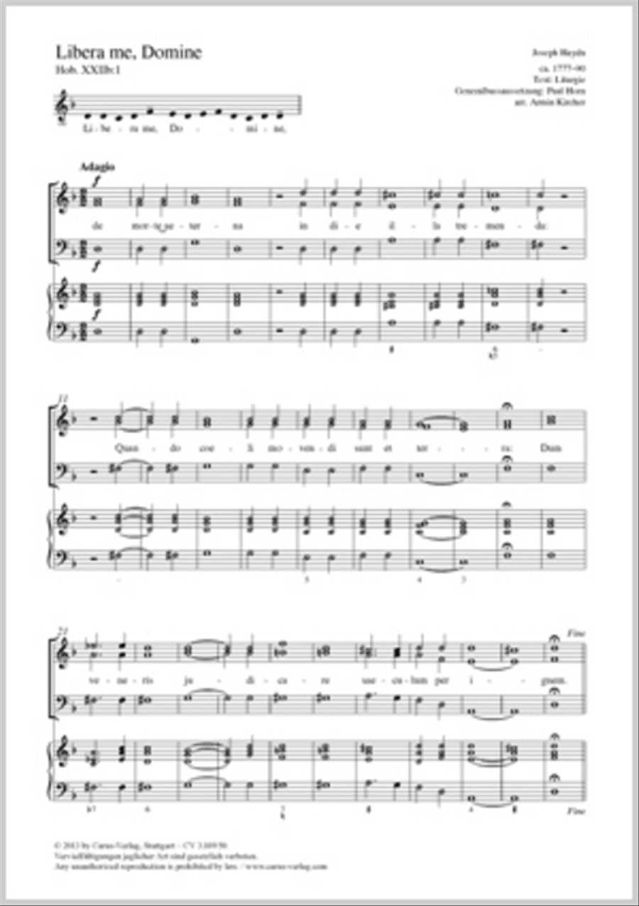 Save me, O thou gracious Lord (Libera me, Domine) 3-Part scores gallery preview page 1