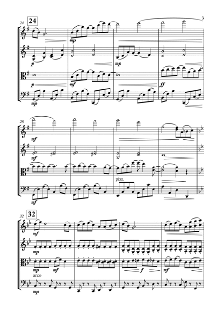 Here, There And Everywhere String Quartet scores gallery preview page 3