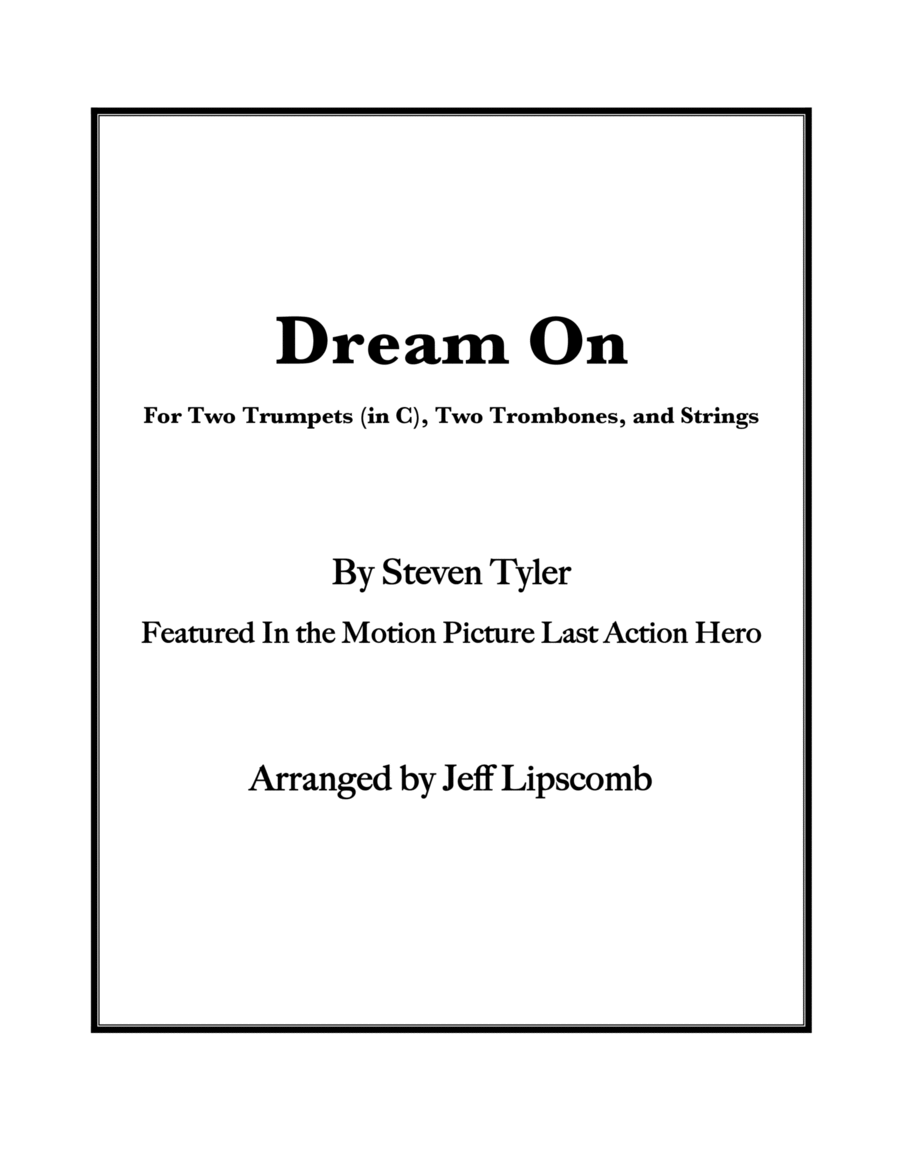 Dream On Chamber Orchestra scores gallery preview page 1
