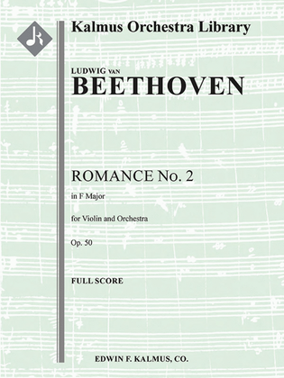 Book cover for Romance for Violin and Orchestra No. 2 in F, Op. 50