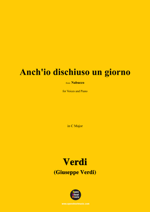Book cover for Verdi-Anch'io dischiuso un giorno(Recitative and Aria),in C Major
