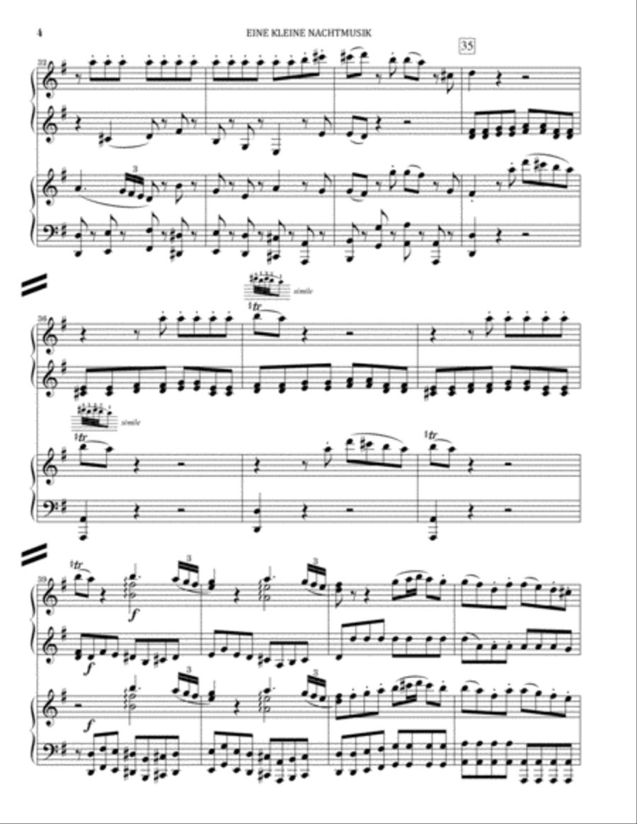 Eine Kleine Nachtmusik - 1st Movement Allegro Score and Parts scores gallery preview page 6