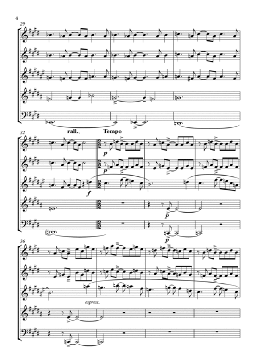 The Legend of Caboclo Woodwind Quintet scores gallery preview page 4
