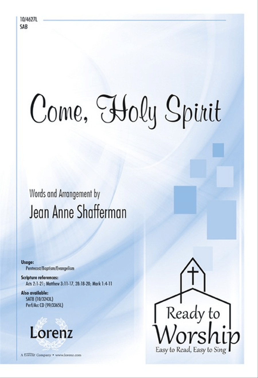Come, Holy Spirit 3-Part scores gallery preview page 1