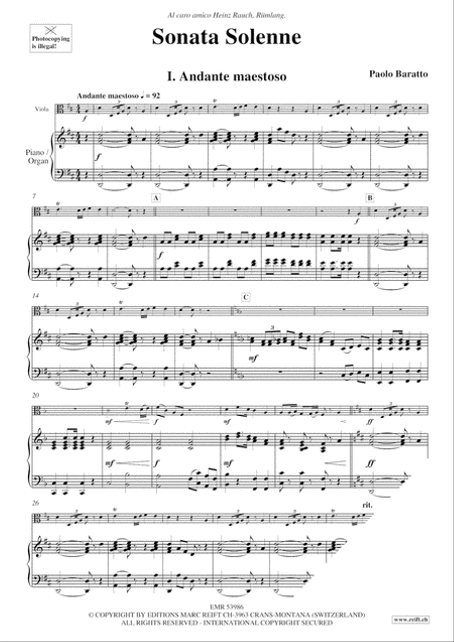 Sonata Solenne Viola scores gallery preview page 4