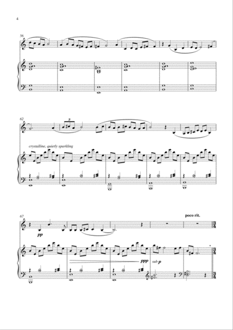 Carson Cooman: Spring Songs (2005) for Bb or C trumpet and piano C Trumpet scores gallery preview page 4