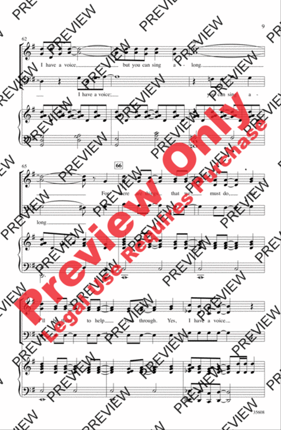 I Have a Voice 3-Part scores gallery preview page 9
