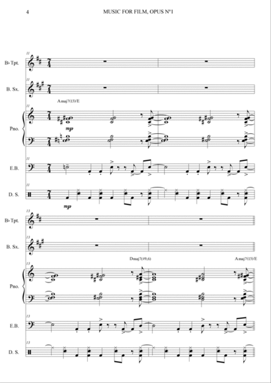 Music For Film Opus 1 Jazz Ensemble scores gallery preview page 4