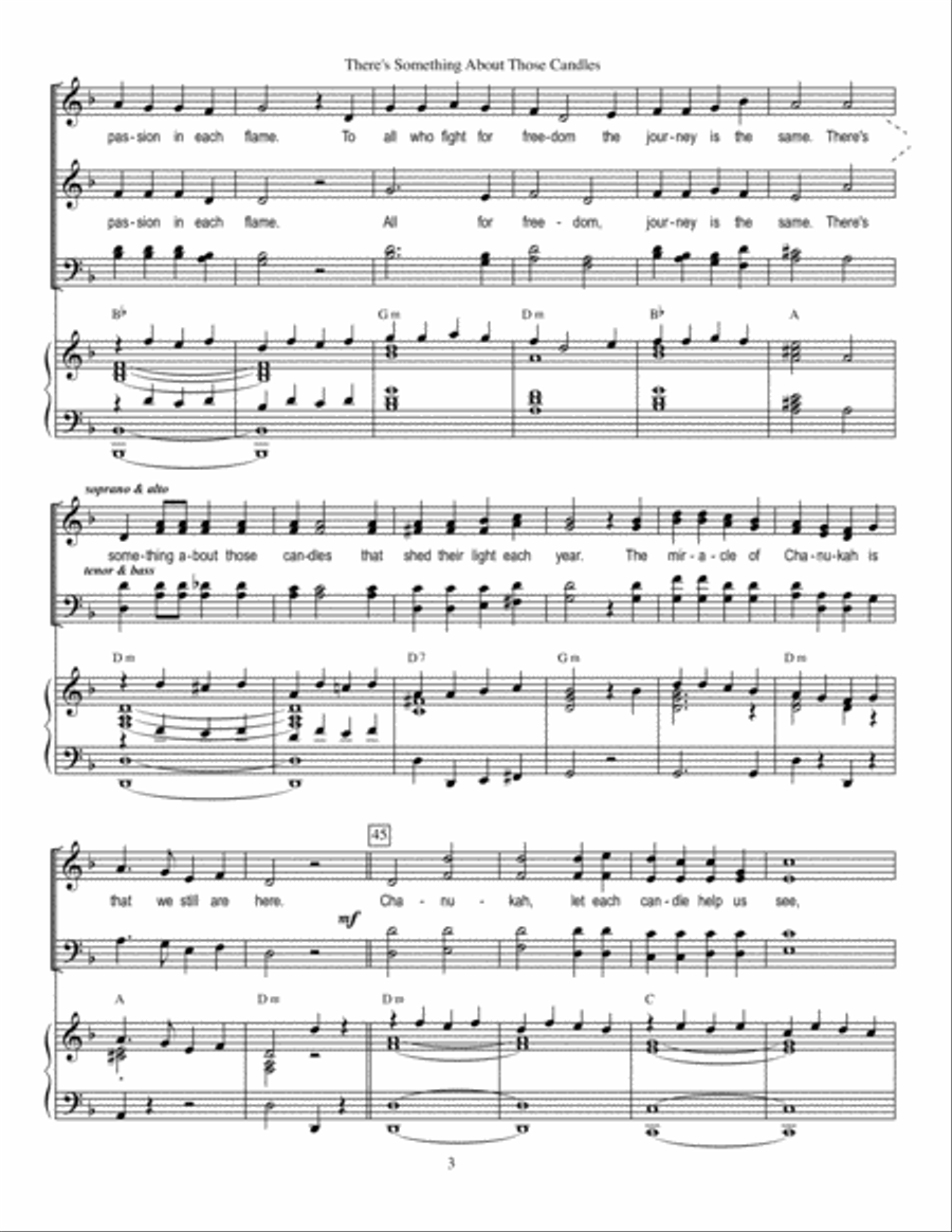 There's Something About Those Candles SATB 4-Part scores gallery preview page 3