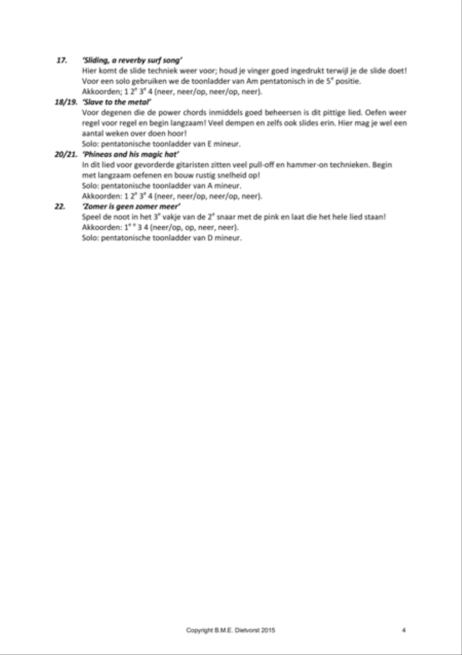 Wil De Echte Gitarist Opstaan! (deel 3) Electric Guitar scores gallery preview page 5