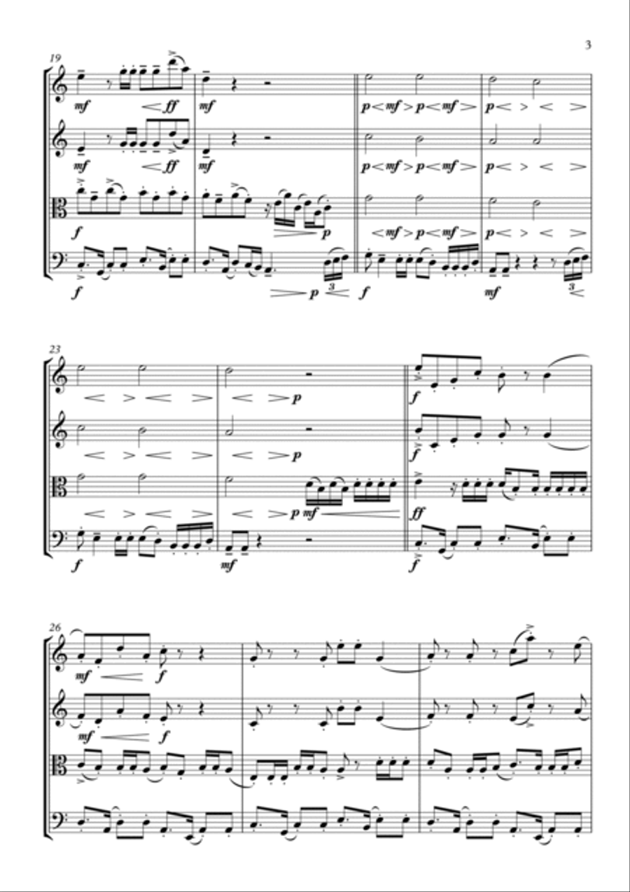 Ojitos Lindos String Quartet scores gallery preview page 3