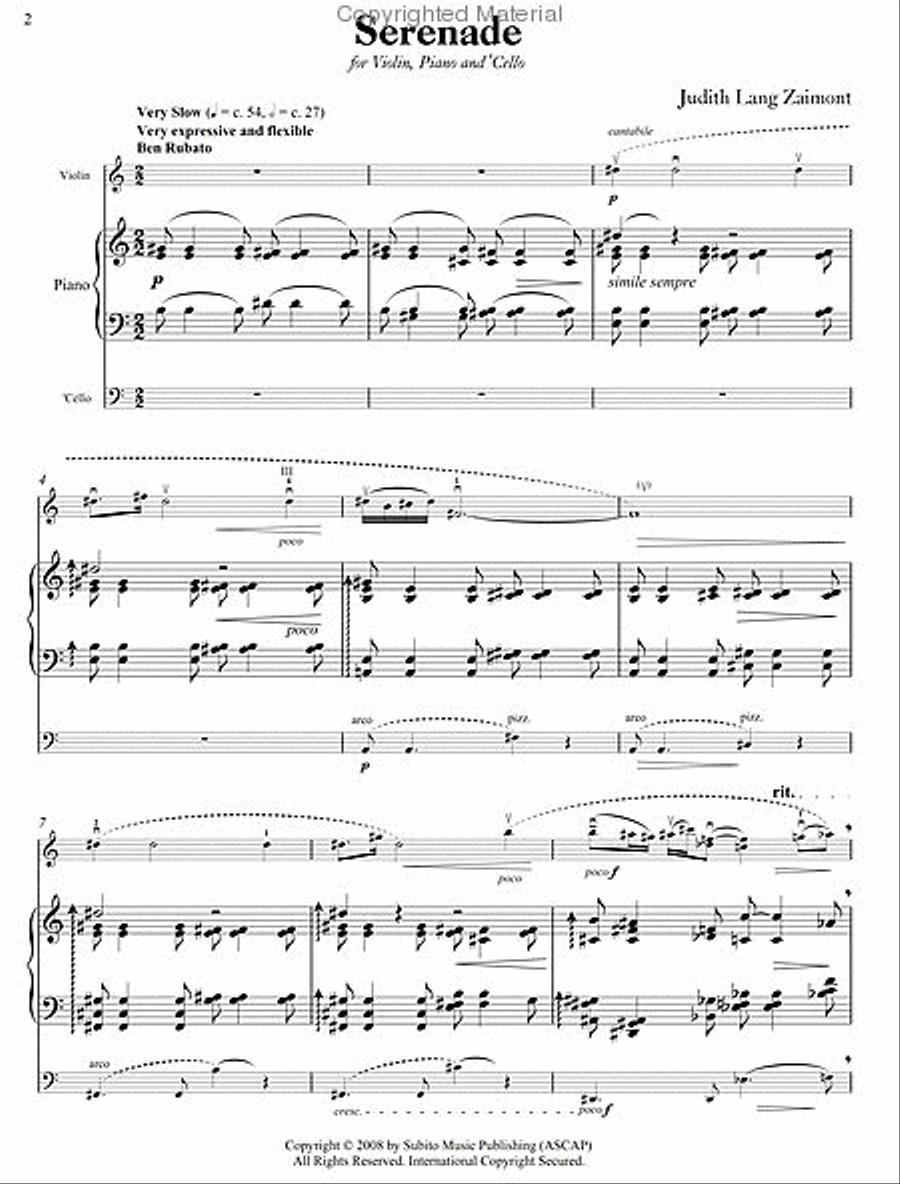 Serenade Piano Trio scores gallery preview page 2