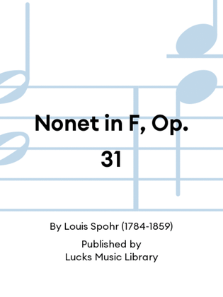 Book cover for Nonet in F, Op. 31