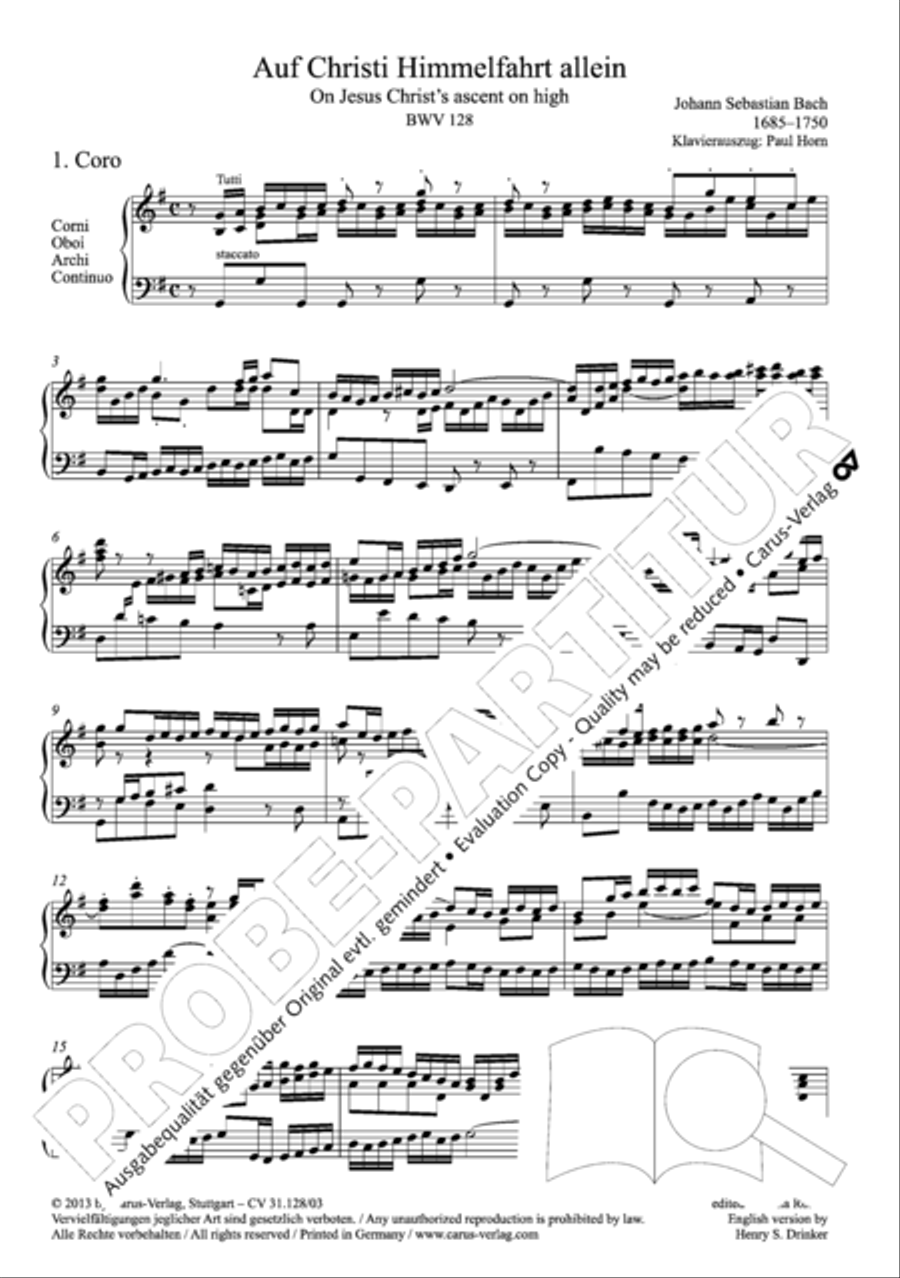 On Jesus Christ's ascent on high (Auf Christi Himmelfahrt allein) ATB scores gallery preview page 6