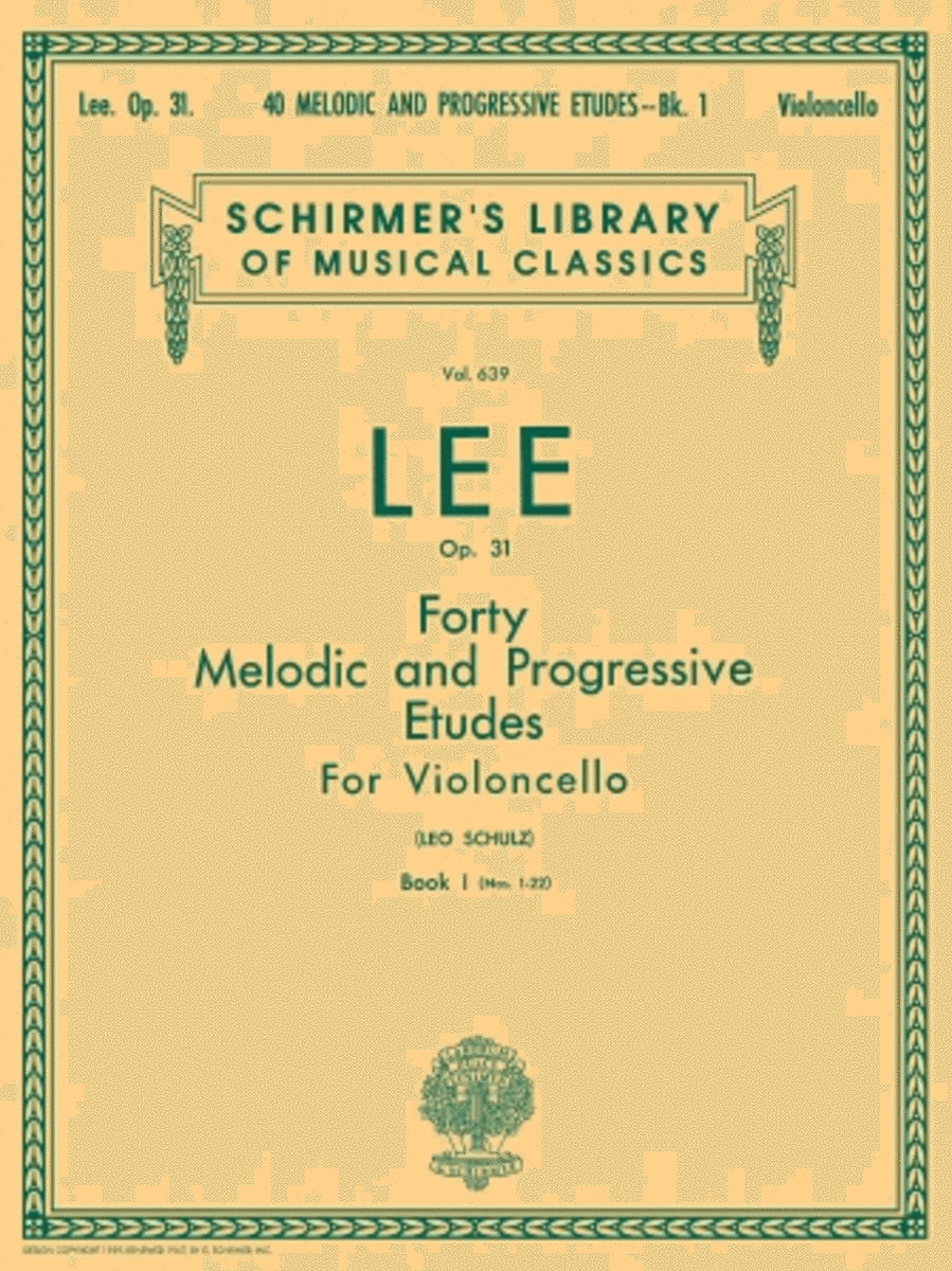 40 Melodic and Progressive Etudes, Op. 31 - Book 1 (Cello)