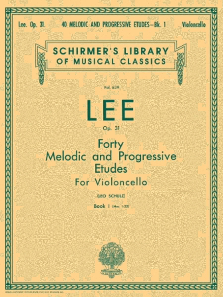 40 Melodic and Progressive Etudes, Op. 31 - Book 1 (Cello) Cello scores gallery preview page 1