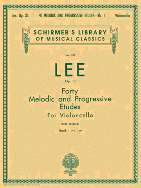 40 Melodic and Progressive Etudes, Op. 31 - Book 1 (Cello)