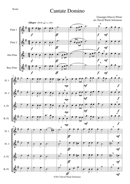 Cantate Domino for flute quartet image number null