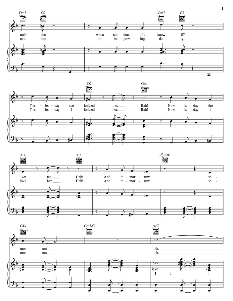 She Loves Me She Loves Me Piano, Vocal, Guitar scores gallery preview page 3