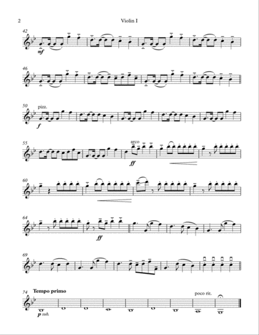 Glad You Came String Quartet scores gallery preview page 2