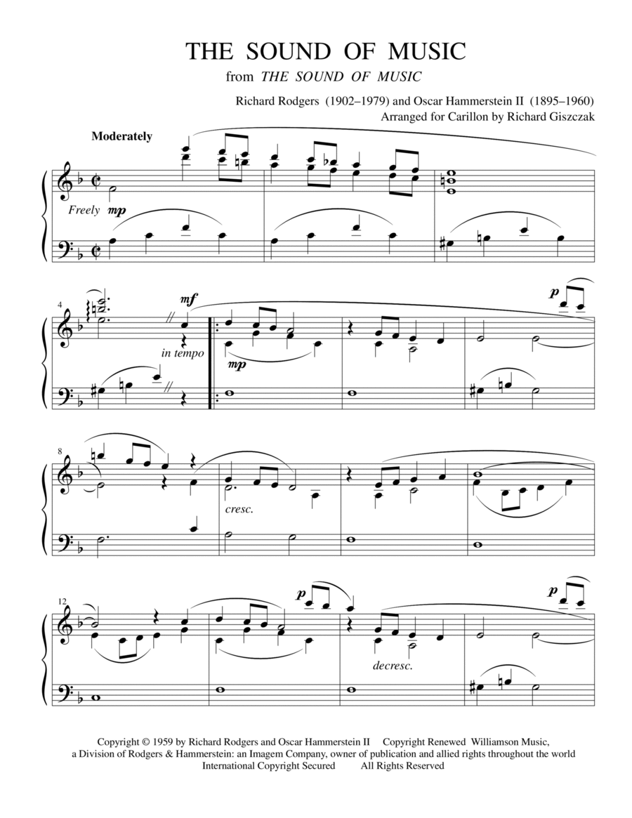 Richard Rodgers and The Sound Of Music (Musical) Sheet Music