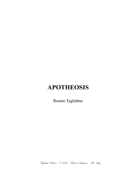APOTHEOSIS - For Oboe, String Quartet and Organ - With parts image number null