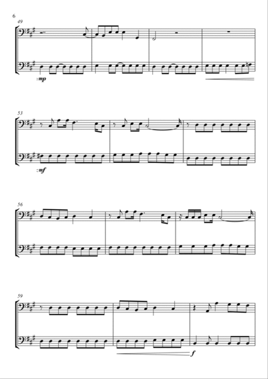 Somewhere Only We Know Brass Duet scores gallery preview page 6