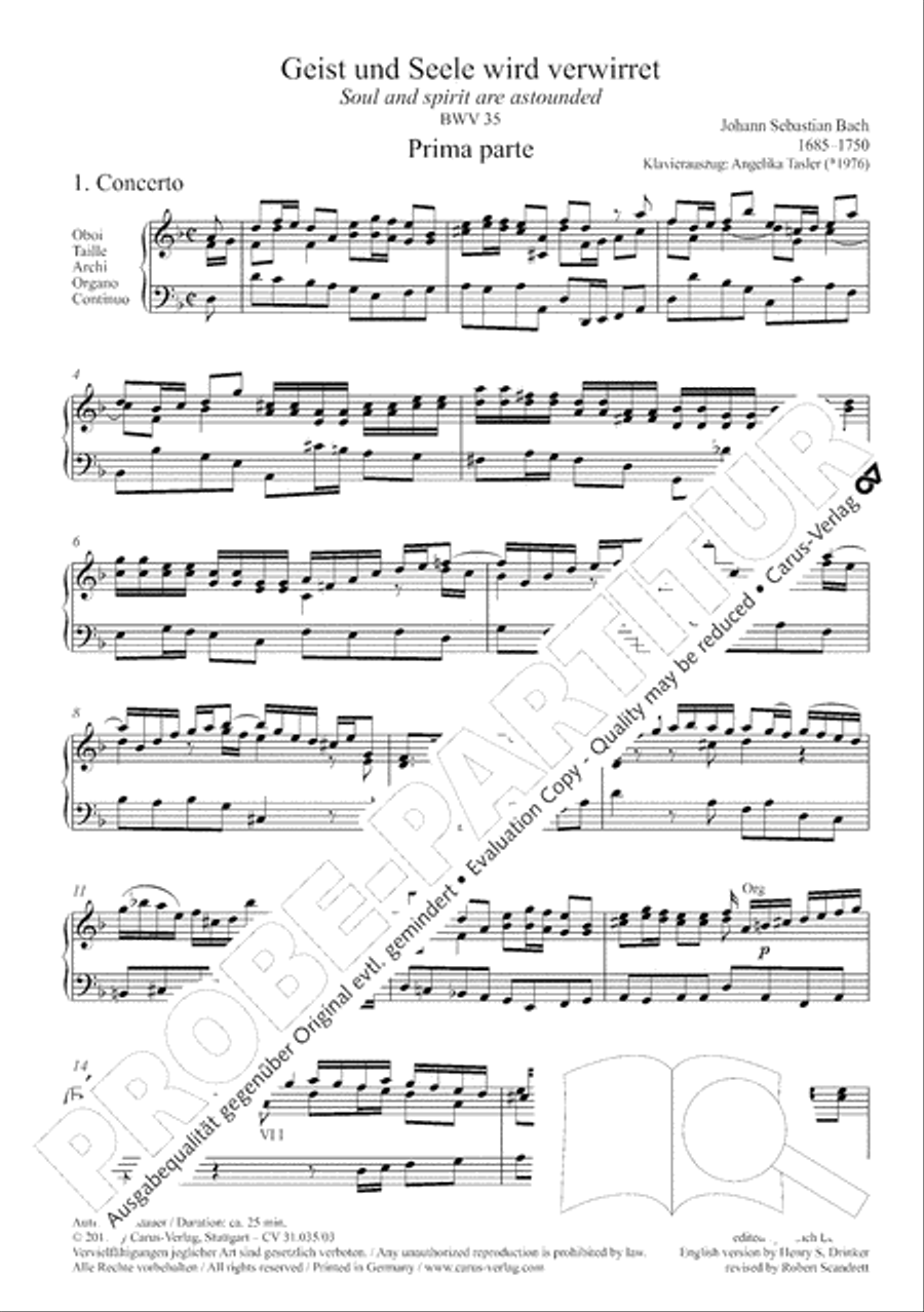 Soul and spirit are astounded (Geist und Seele wird verwirret) English Horn scores gallery preview page 5