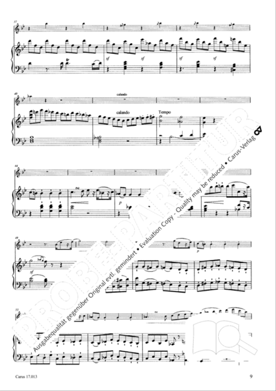 Sonate fur Querflote und Klavier Flute Solo scores gallery preview page 10