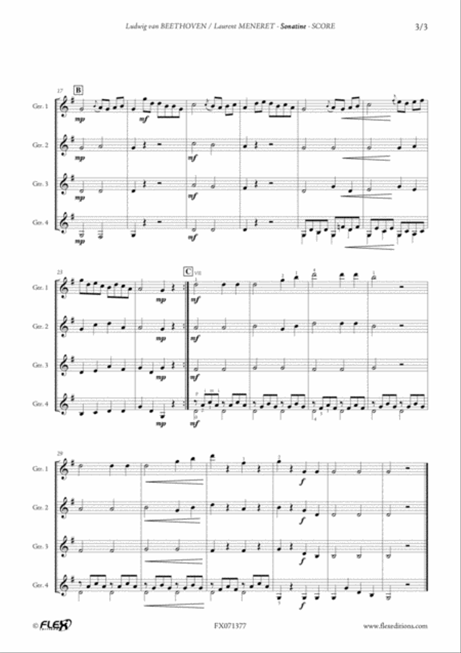 Sonatine Guitar Ensemble scores gallery preview page 3