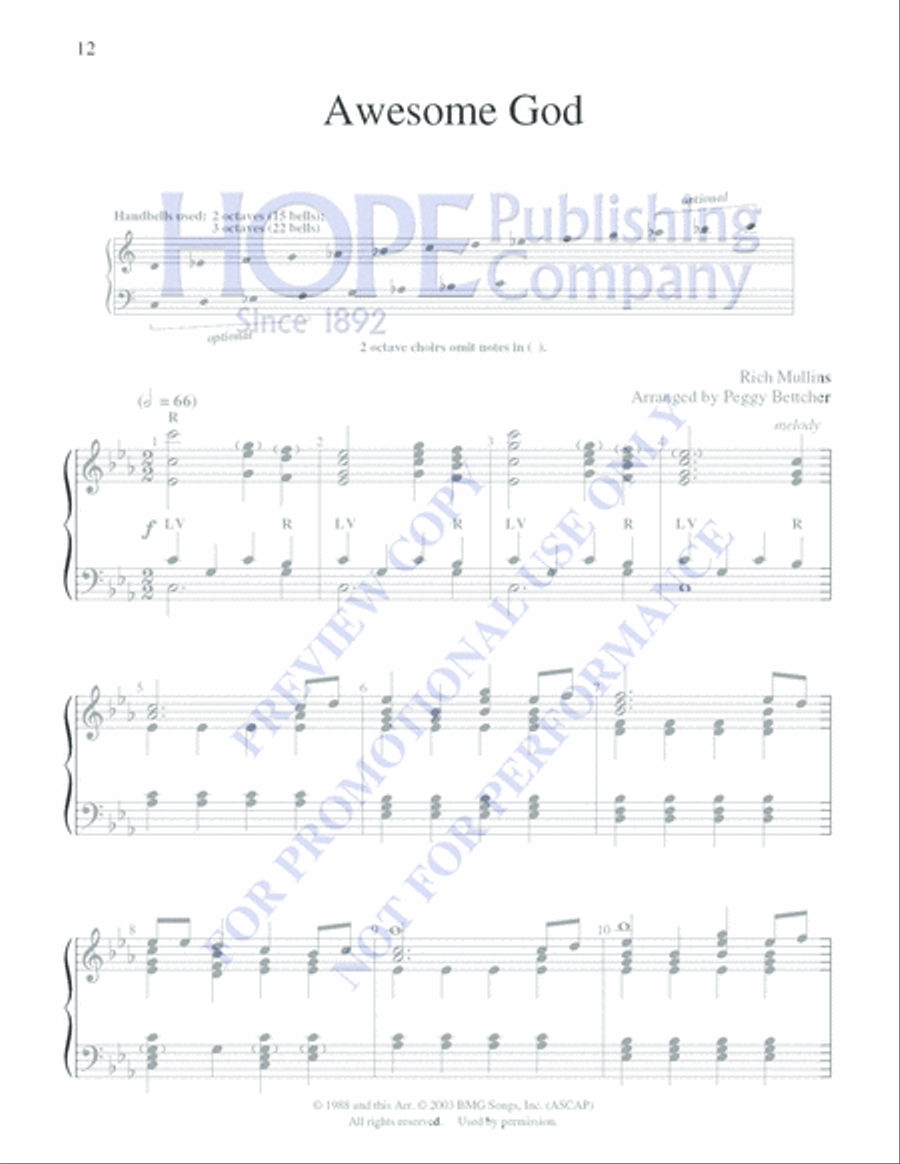 Easy to Ring Praise and Worship 3-Octaves scores gallery preview page 14