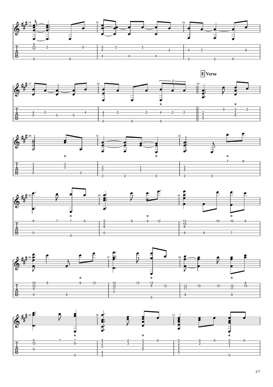 Palace Guitar Tablature scores gallery preview page 3