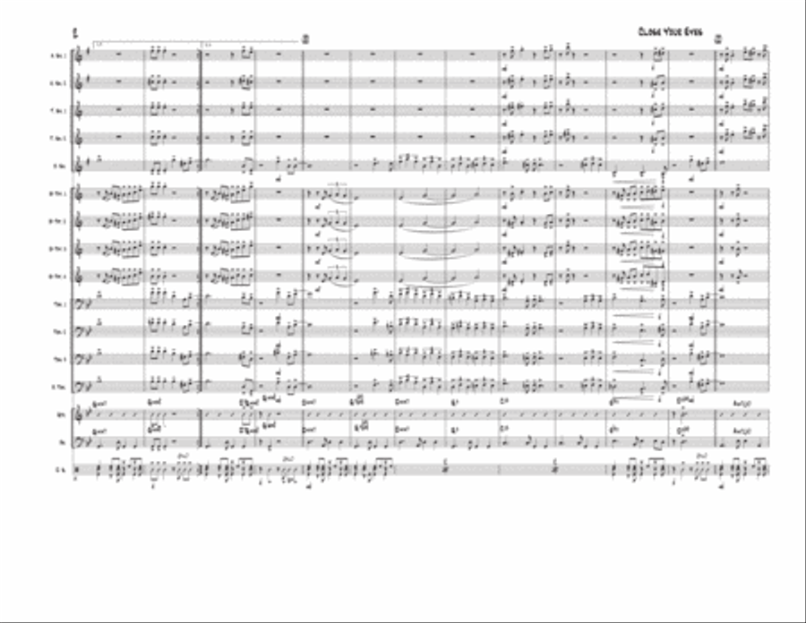 Close Your Eyes Jazz Ensemble scores gallery preview page 3