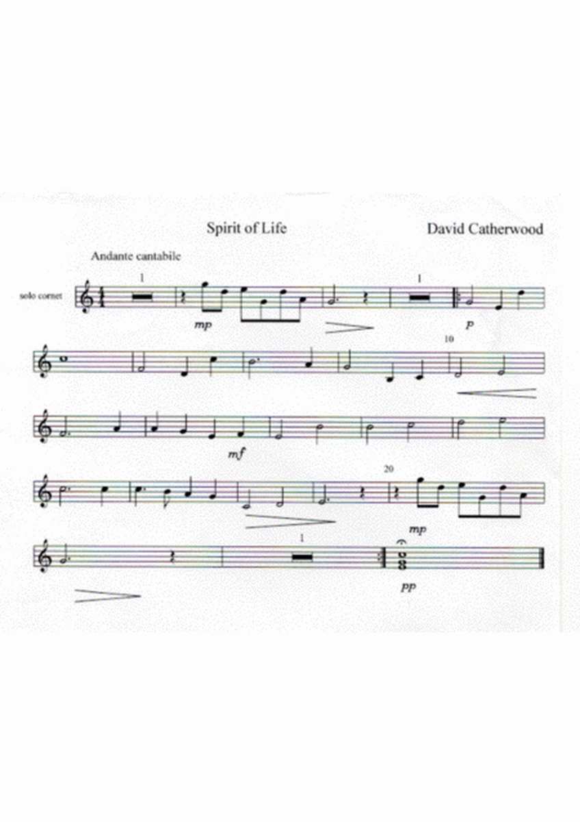Spirit of Life - A Hymn Tune Prelude for Brass Band by David Catherwood image number null