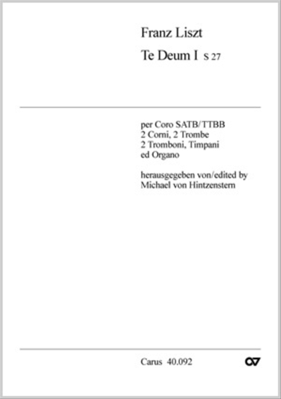Te Deum I TTBB scores gallery preview page 1