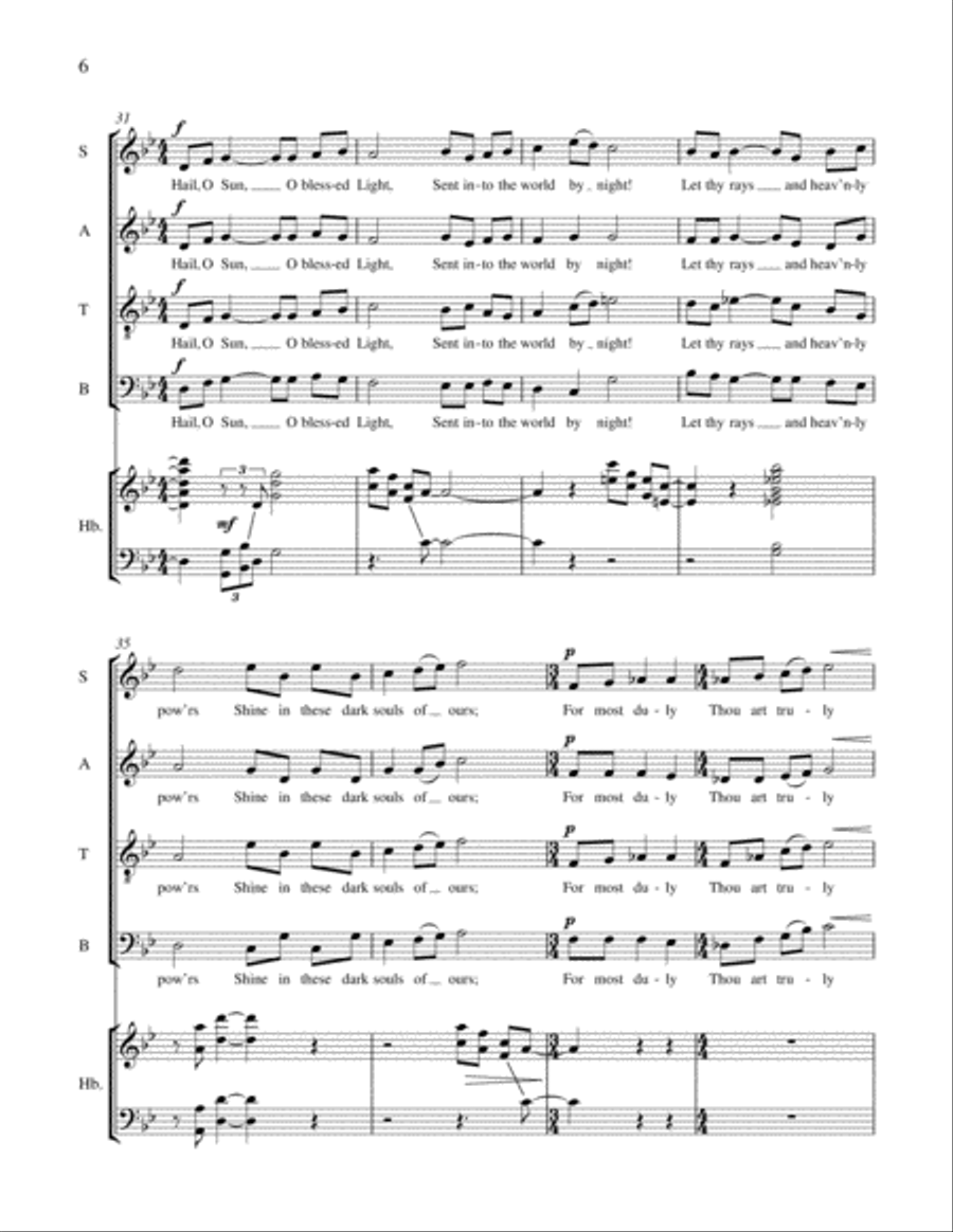 Hail, O Blessed Light Hail, O Blessed Light 4-Part scores gallery preview page 6