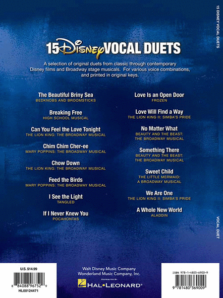 15 Disney Vocal Duets