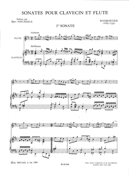 Sonates Pour Flute Traversiere Et Clavecin Op91 (lp20)