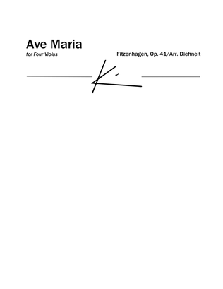 Book cover for Fitzenhagen: Ave Maria for 4 Violas (Arr. Diehnelt)
