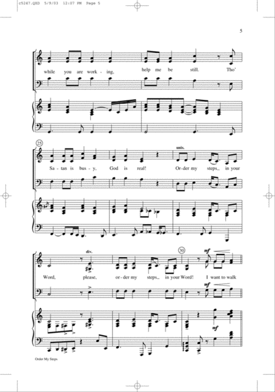 Order My Steps 4-Part scores gallery preview page 4