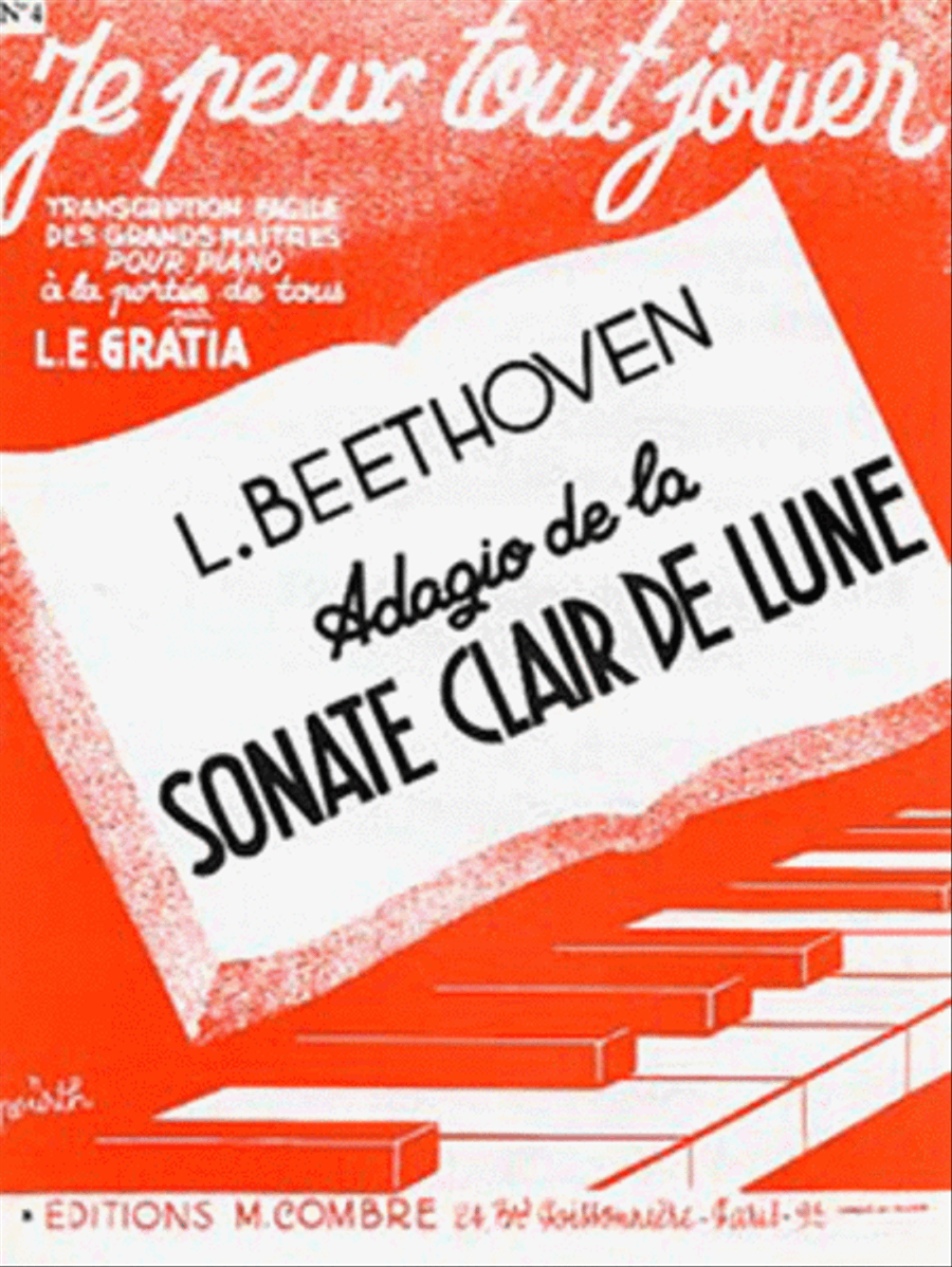 Sonate No. 14 Op. 27 No. 2 Clair de lune: Adagio (JPTJ4) Easy Piano scores gallery preview page 1