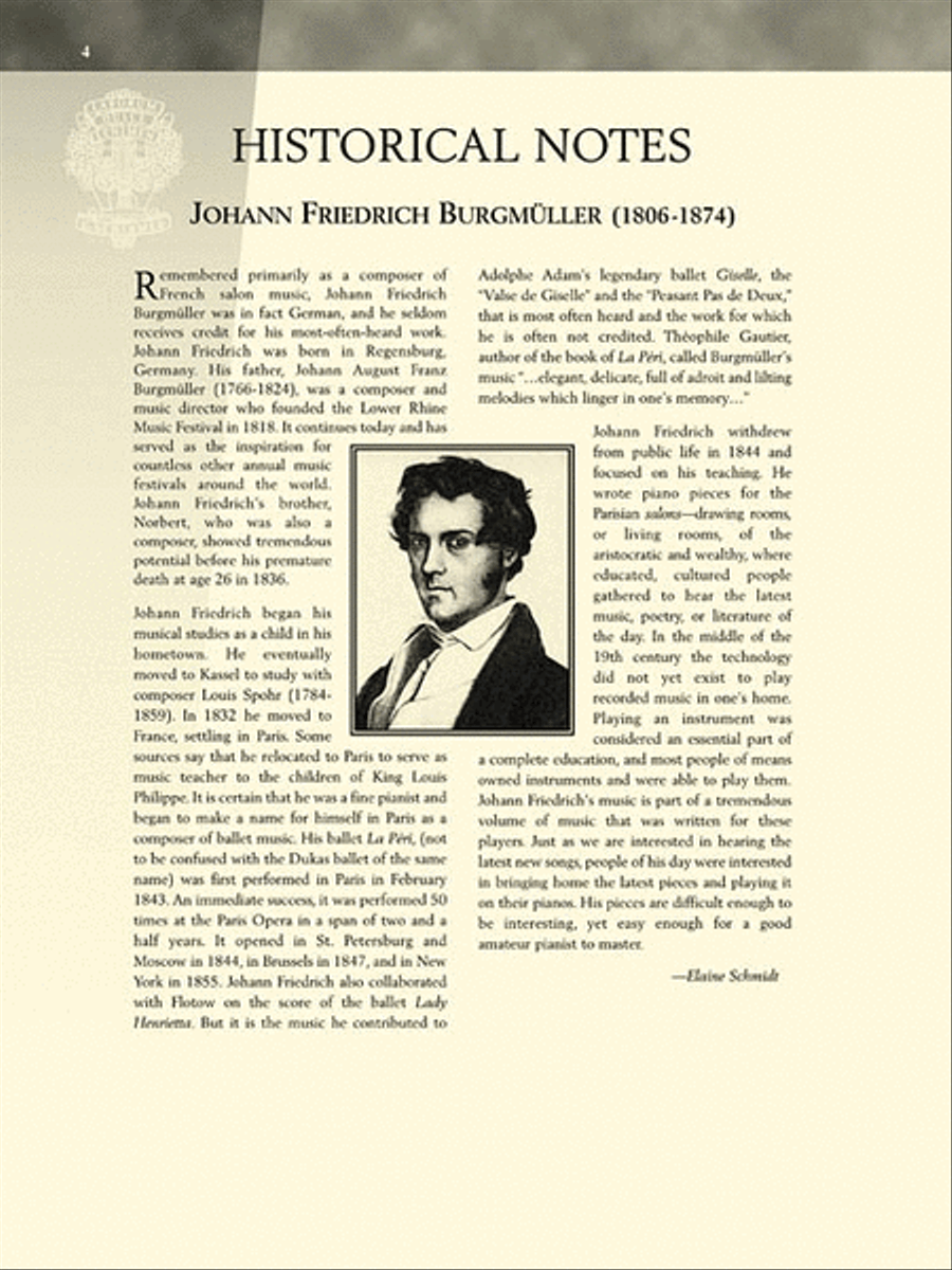 Burgmüller – 25 Progressive Studies, Opus 100 Piano Method scores gallery preview page 4