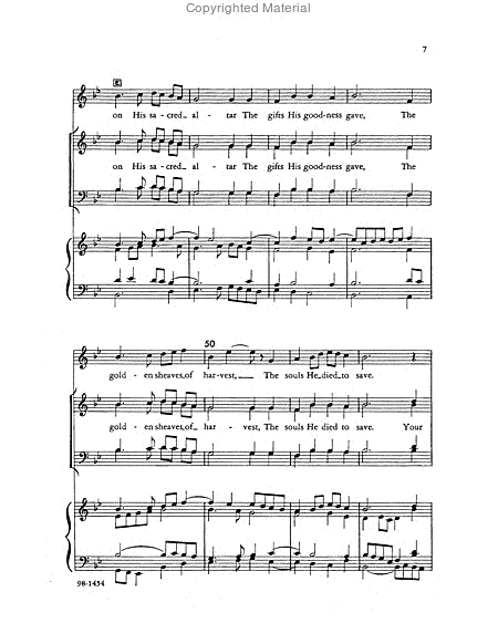 Sing to the Lord of Harvest (Willan) - SATB and Jr. Choir