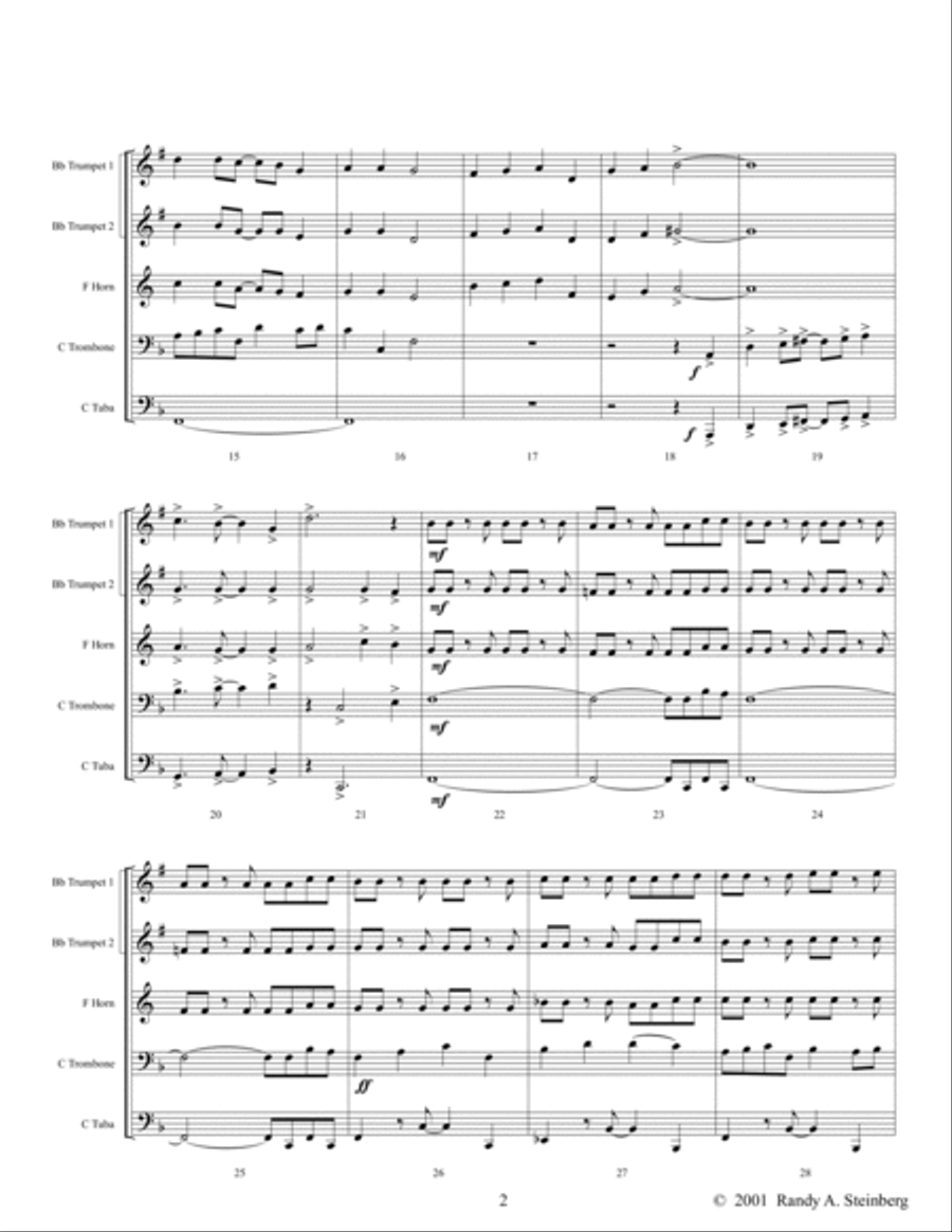Easter Alleluia Brass Ensemble scores gallery preview page 5